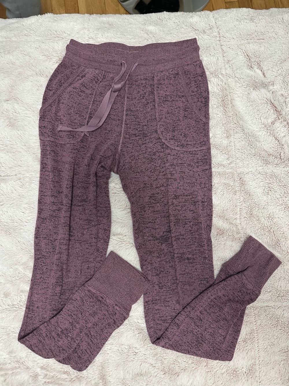 Garage Dusty Mauve Ribbed Waistband Joggers